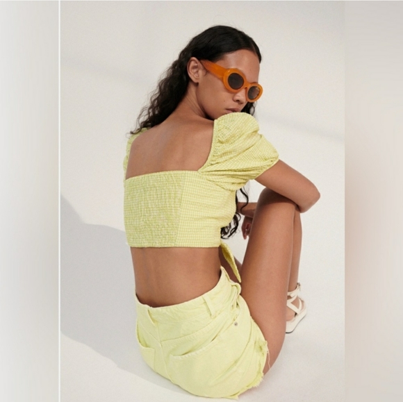 ZARA Gingham crop top - Picture 2 of 12